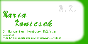 maria konicsek business card